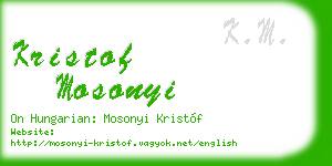 kristof mosonyi business card